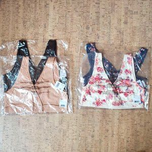 Lot 4 Motherhood Cotton Wrap Nursing and Sleep Bras S